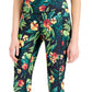 ID Ideology Women's Tropical Side Pocket 7/8 Leggings Black Size Petite