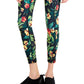 ID Ideology Women's Tropical Side Pocket 7/8 Leggings Black Size Petite