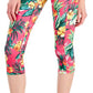 ID Ideology Women's Tropical Side Pocket Cropped Leggings Black Size Petite Small