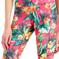 ID Ideology Women's Tropical Side Pocket Cropped Leggings Pink Size Petite Large
