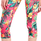 ID Ideology Women's Tropical Side Pocket Cropped Leggings Pink Size Petite Large