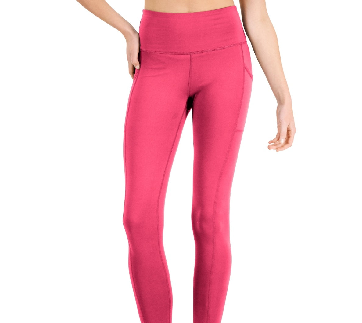 ID Ideology Women's Compression Pocket Full Length Leggings Pink Size X-Small