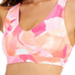 ID Ideology Women's Floating Petals Low Impact Bra Pink