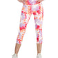 ID Ideology Women's Compression Dye Print Side Pocket Cropped Leggings Orange Size Petite Small