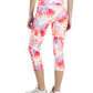 ID Ideology Women's Compression Dye Print Side Pocket Cropped Leggings Orange Size Petite Small