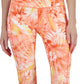 ID Ideology Women's Compression Printed Side Pocket 7/8 Leggings Orange Size Petite Small