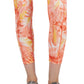 ID Ideology Women's Compression Printed Side Pocket 7/8 Leggings Orange Size Petite Small
