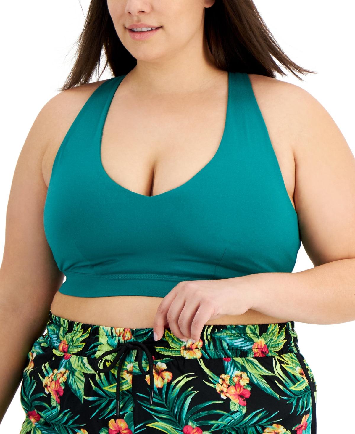 ID Ideology Women's Match Set Sports Bra Green Size 3X