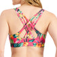 ID Ideology Women's Tropical Print Low Impact Sports Bra Pink