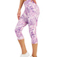 ID Ideology Women's Compression Side Pocket Crop Leggings Purple Size X-Small