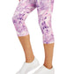 ID Ideology Women's Compression Side Pocket Crop Leggings Purple Size Medium