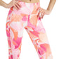 ID Ideology Women's Petal Print Side Pocket Cropped Leggings Pink Size X-Large