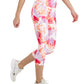 ID Ideology Women's Dye Print Side Pocket Cropped Leggings Orange Size Medium