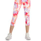 ID Ideology Women's Compression Dye Print Side Pocket Cropped Leggings Orange