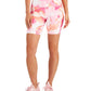 ID Ideology Women's Floating Petals 7 Inch Bike Shorts Pink Size Medium