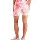 ID Ideology Women's Floating Petals 7 Inch Bike Shorts Pink Size Medium