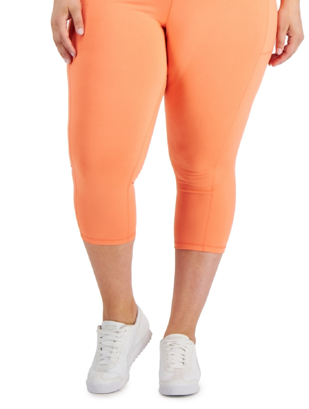 ID Ideology Women's Cropped Leggings Orange Size 3X