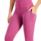 ID Ideology Women's Compression High Waist Side Pocket 7/8 Length Leggings Purple Size Small