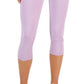 ID Ideology Women's High Rise Side Pocket Cropped Leggings Purple Size X-Large