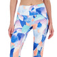 ID Ideology Women's Compression Petal Print Side Pocket Cropped Leggings Blue Size Small