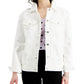 Style & Co Women's Denim Trucker Jacket White Size Large