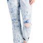 Style & Co Women's Distressed Girlfriend Jeans Blue Size 6