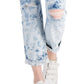 Style & Co Women's Distressed Girlfriend Jeans Blue Size 6