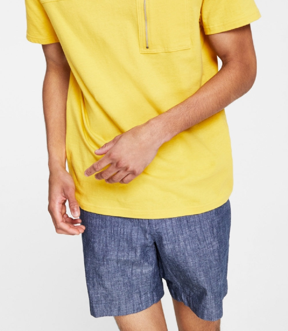 INC International Concepts Men's Zip Pocket T-Shirt Yellow Size Medium