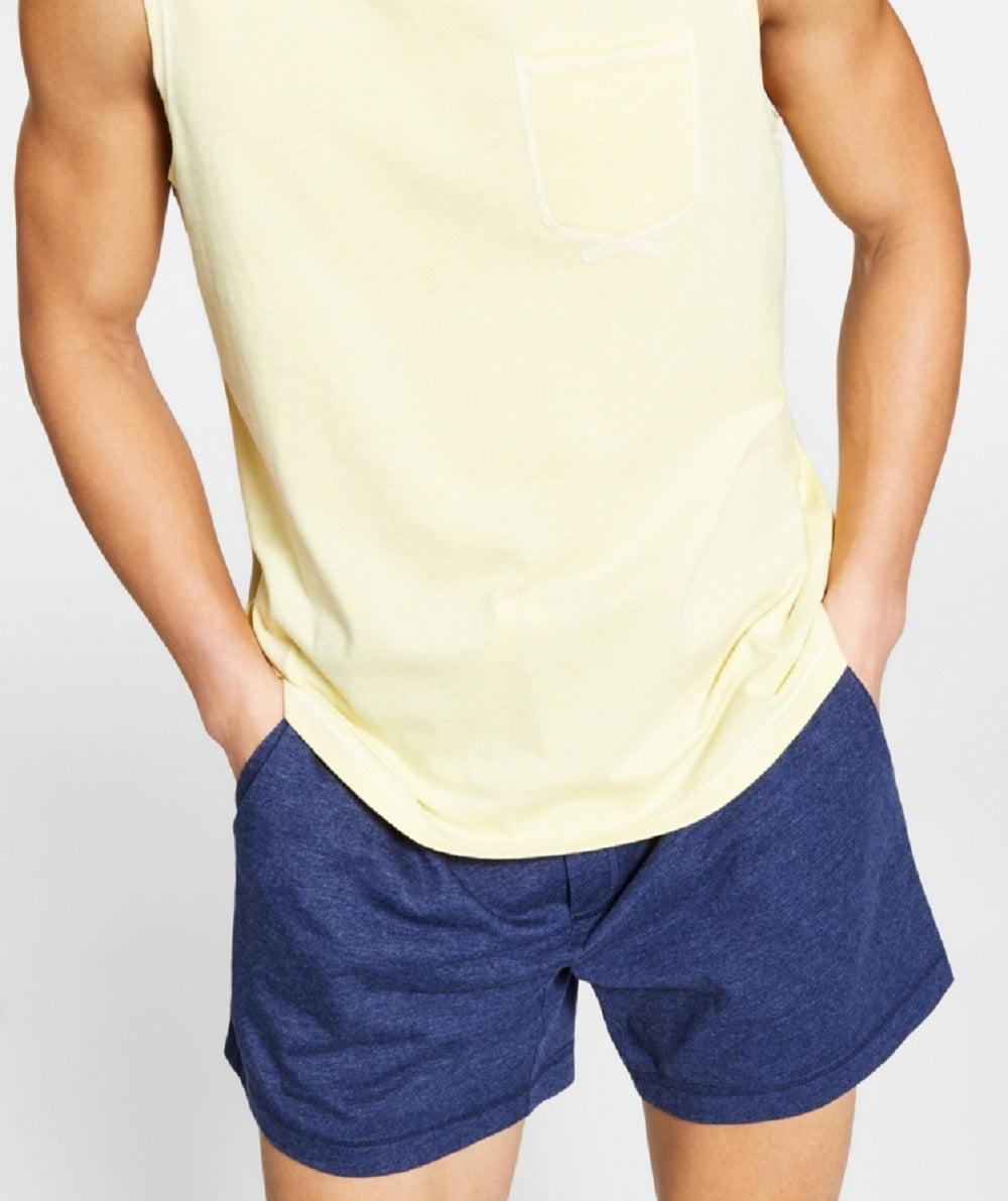Sun + Stone Men's Sun Washed Knit Pajama Tank Top Yellow Size Large