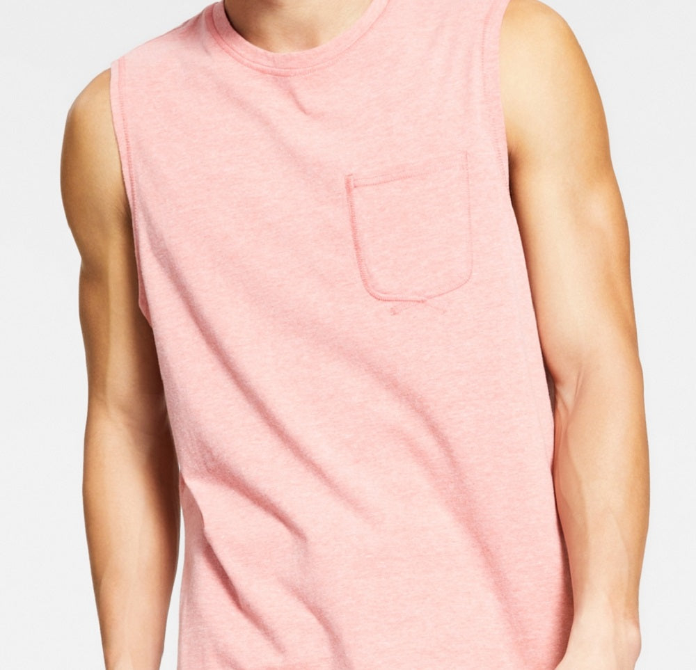 Sun + Stone Men's Sun Washed Knit Pajama Tank Top Orange Size XX-Large