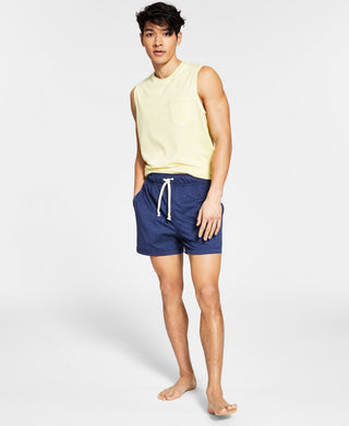 Sun + Stone Men's Sunwashed Knit Pajama Shorts Blue Size Large