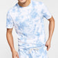 Sun + Stone Men's Scattered Tie Dye Pajama Top Blue Size Large