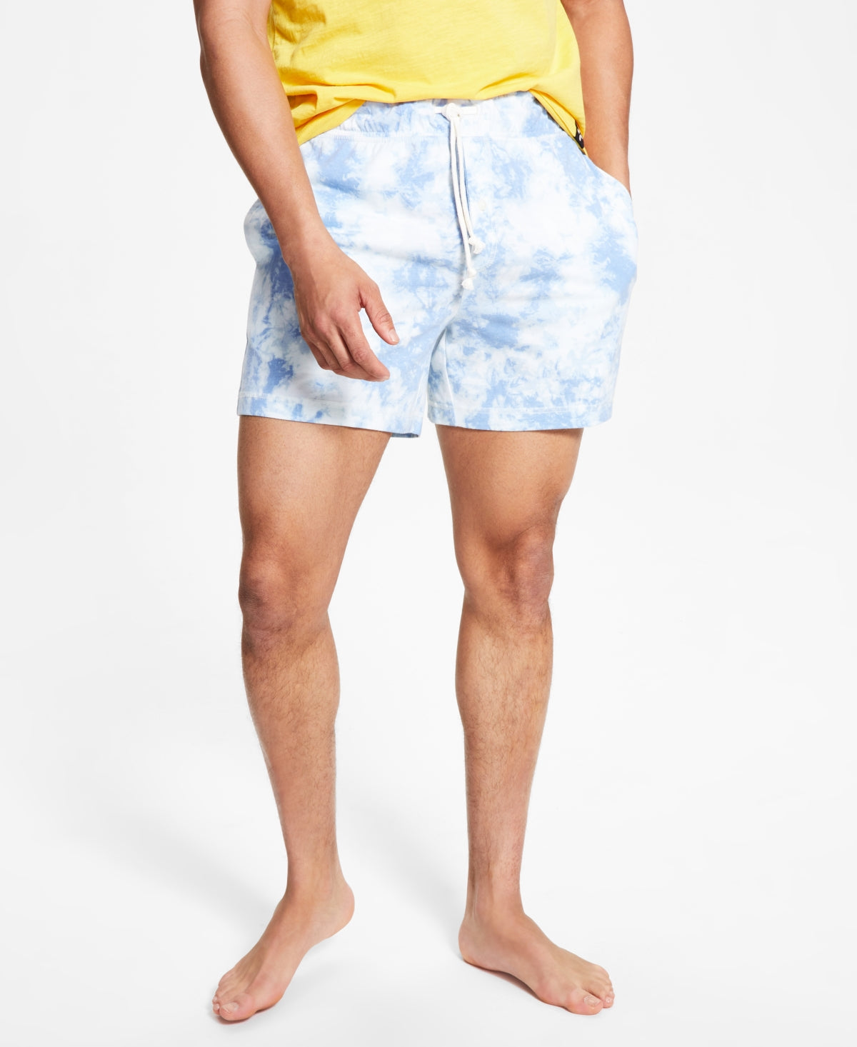 Sun + Stone Men's Scattered Tie Dye Pajama Shorts Blue Size X-Large