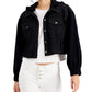 INC International Concepts Women's Mixed Media Jacket Black Size X-Small