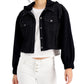 INC International Concepts Women's Mixed Media Jacket Black Size Small