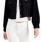INC International Concepts Women's Mixed-Media Jacket Black Size Medium