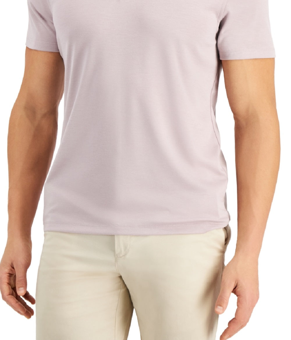 Alfani Men's Stretch Solid Polo Shirt Brown Size Small