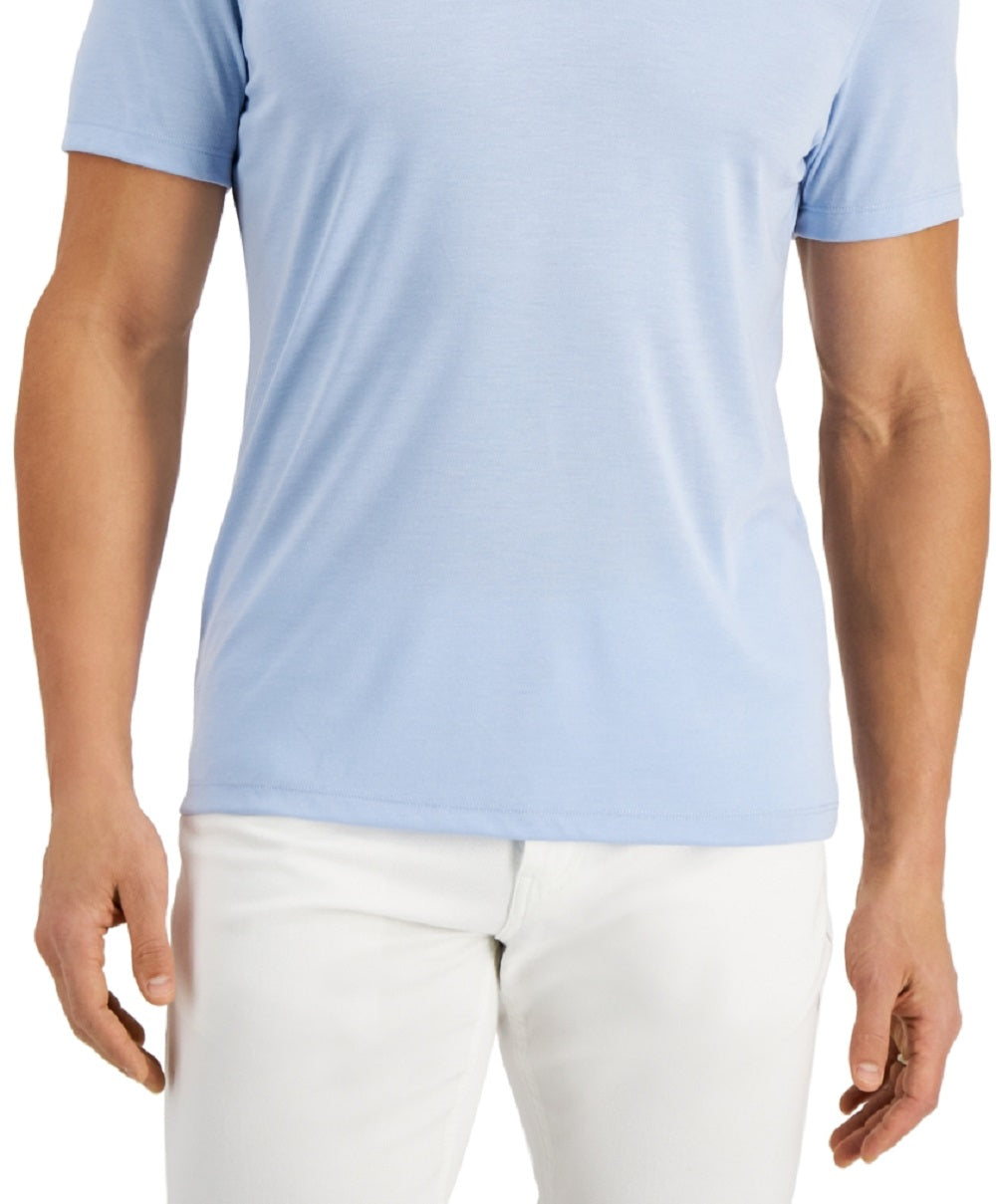 Alfani Men's Stretch Solid Polo Shirt Blue Size Small