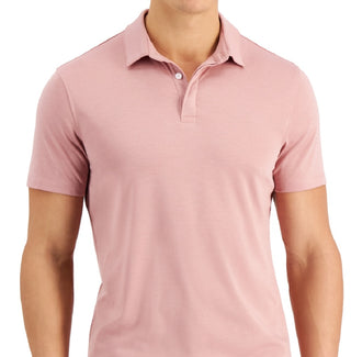 Alfani Men's Stretch Solid Polo Shirt Pink Size XX-Large
