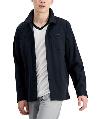 Alfani Men's Twill Overshirt Black Size XX-Large