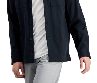 Alfani Men's Twill Overshirt Black Size XX-Large