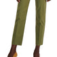 Alfani Women's Tummy Control Pull On Straight Leg Pants Green Size 10