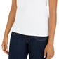 Style & Co Women's Fitted Camisole White Size Petite Medium