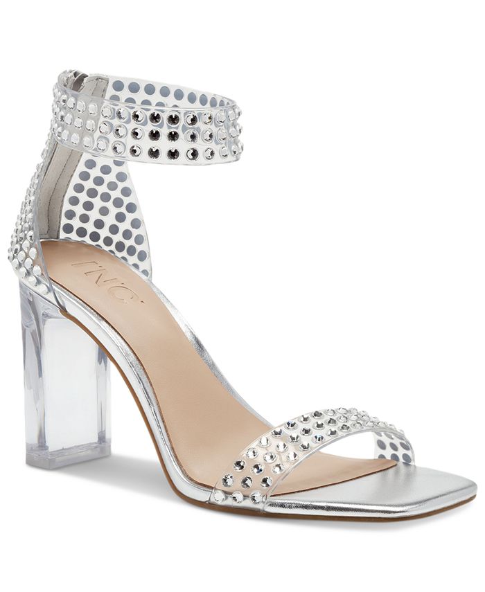 INC International Concepts Women's Makenna Vinyl Dress Sandals White Size 7.5 M