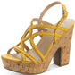 Sun + Stone Women's Nadiya Dress Sandals Yellow Size 9.5M