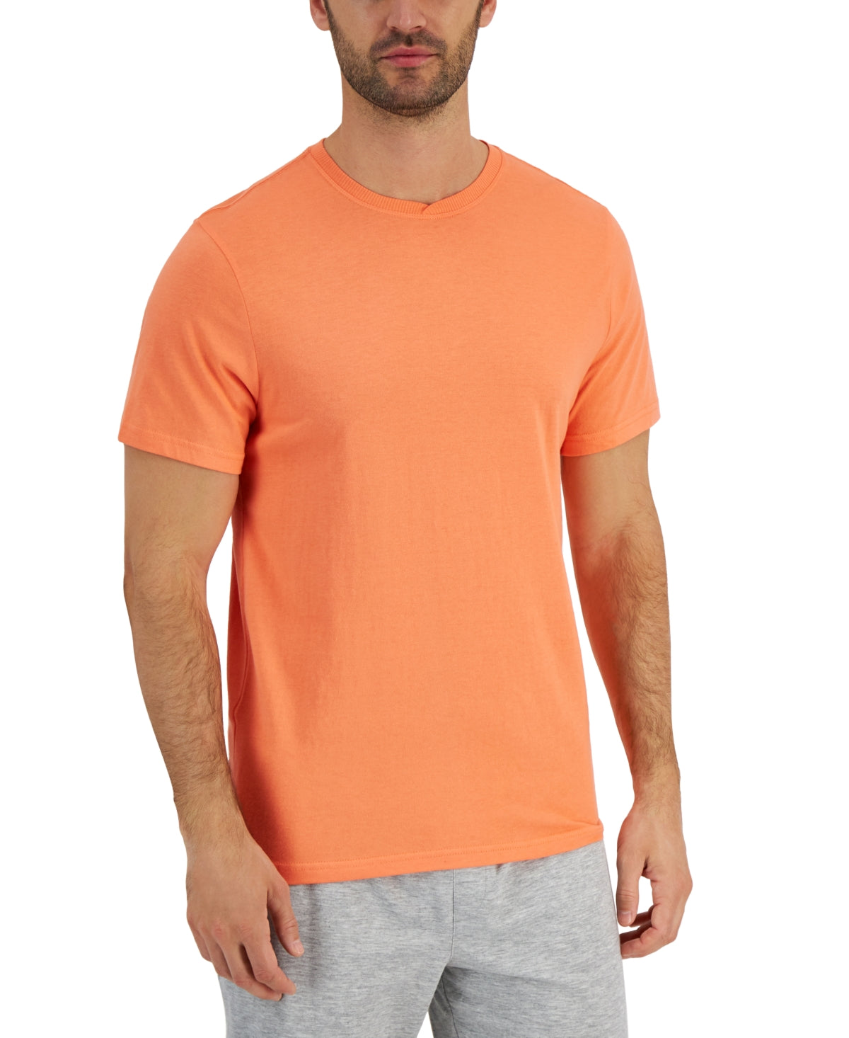 Club Room Men's Pajama T-Shirt Orange Size Small