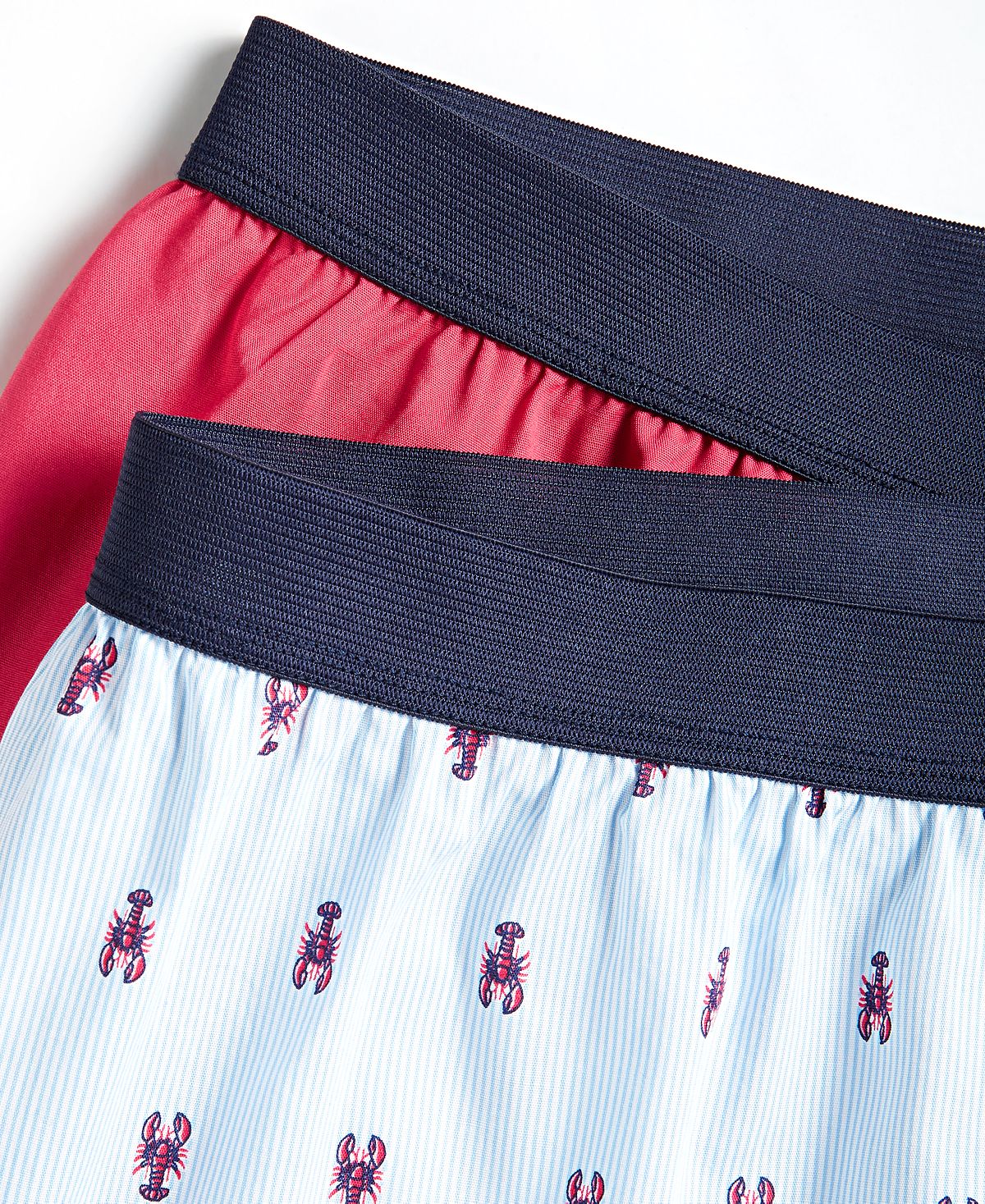 Club Room Men's 2 Pk Lobster & Solid Boxer Shorts Blue Size XX-Large