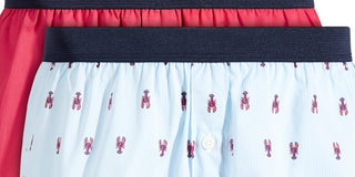 Club Room Men's 2 Pk Lobster & Solid Boxer Shorts Blue Size XX-Large