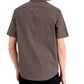 Alfani Men's Relaxed Fit Geometric Print Shirt Brown Size Large