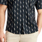 Alfani Men's Sand Wave Geometric Print Shirt Black Size X-Large